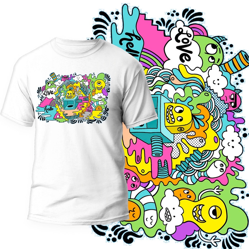 Camiseta-T-shirt-masculina-blusa-estampa-grafitte-colorido