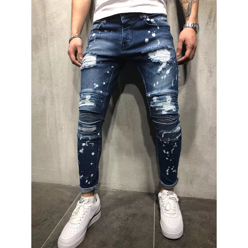 Jeans-estiramento-destru-do-rasgado-ponto-de-pintura-design-moda-tornozelo-z-per-jeans-magros-para-2