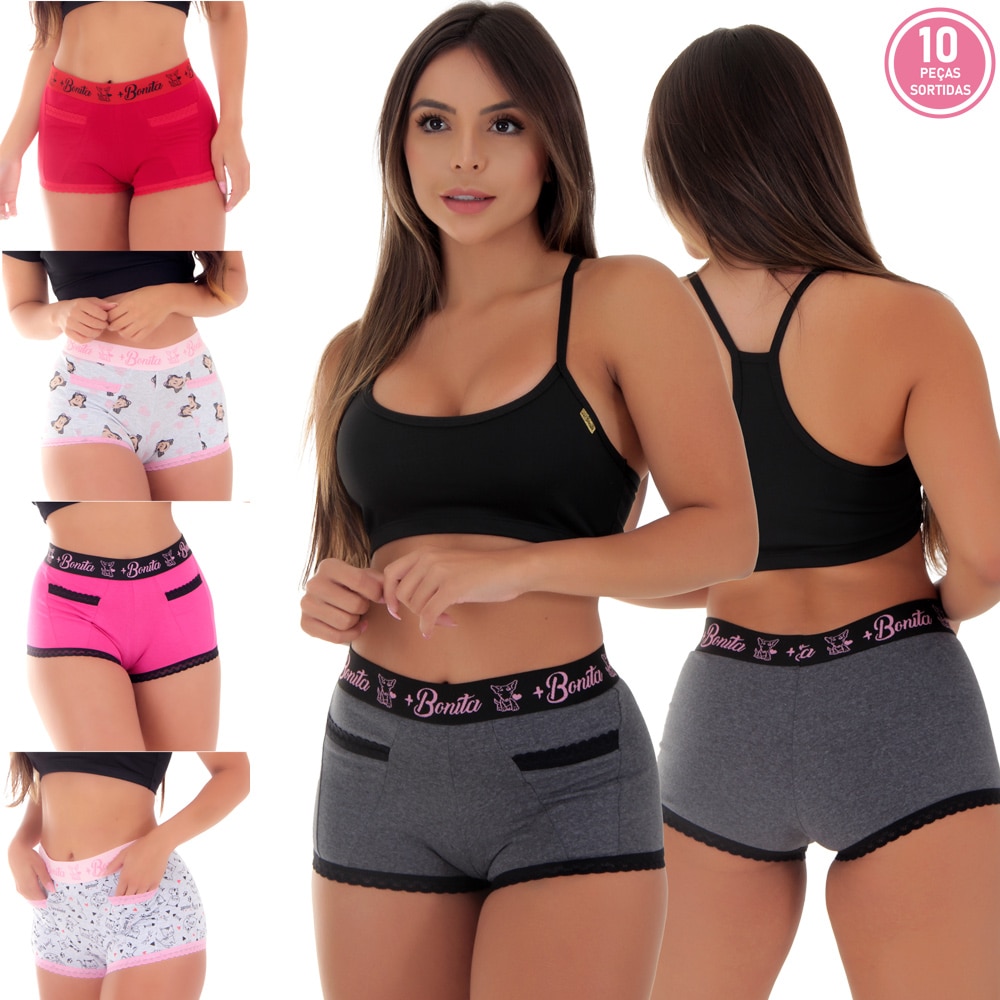 KIT-10-CALCINHAS-SHORT-ALGOD-O-BANG-BANG-CALESSON
