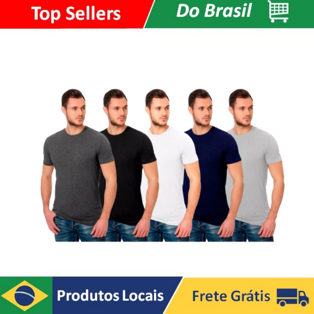 Kit-5-Camisetas-de-Algod-o-B-sica-Fio-30-1-Premium-Atacado-Varejo-Tecido-Macio