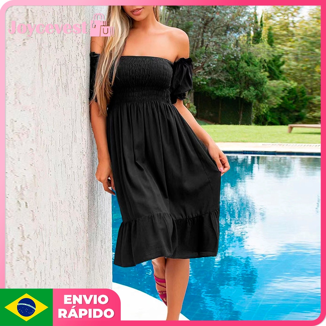 Vestido-Curta-Manga-curto-Flare-Elastex-Ciganinha