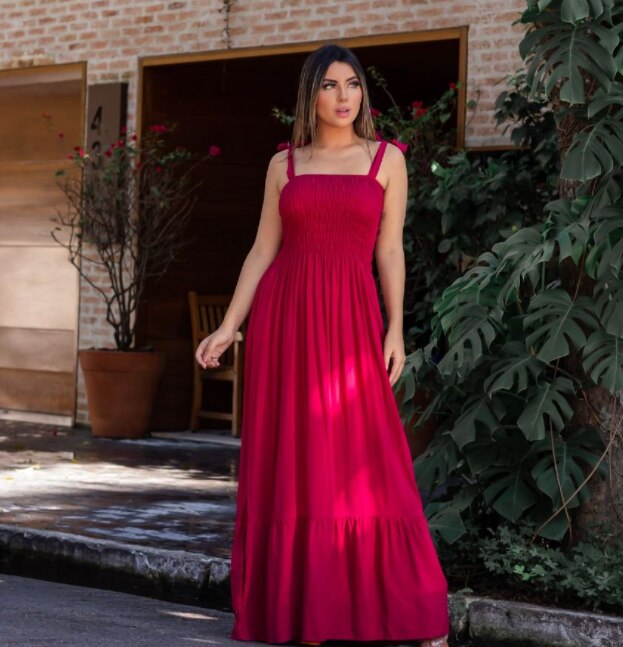 Vestido-Longo-Em-Lastex-Com-Al-a-Em-Tiras-De-Amarra-1