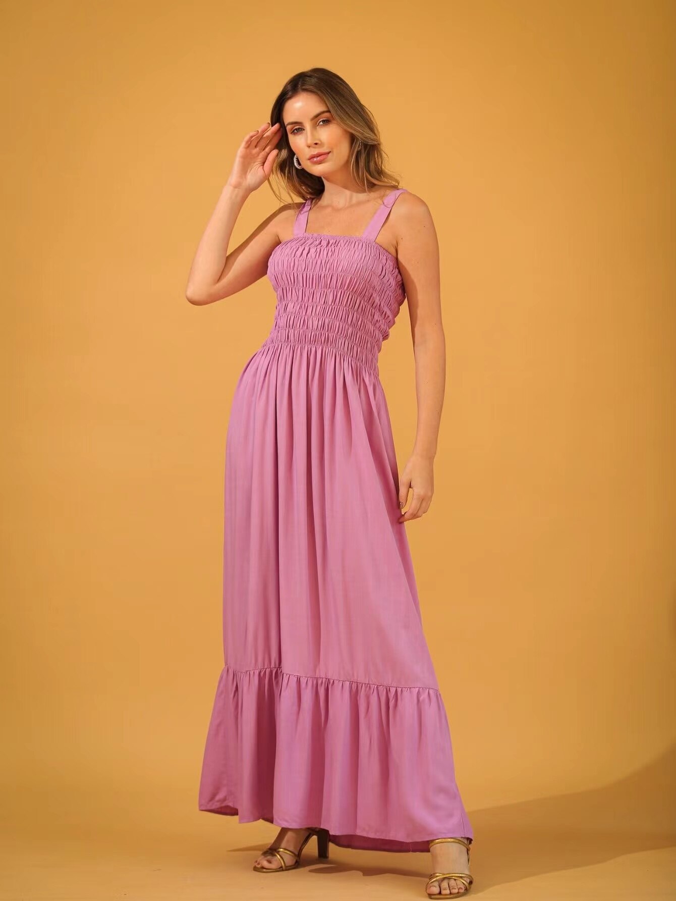 Vestido-Longo-Em-Lastex-Com-Al-a-Em-Tiras-De-Amarra-Mais-Cores-3