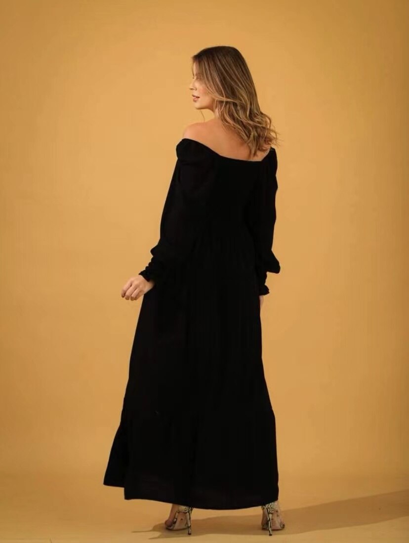 Vestido-Longo-Manga-Longa-Flare-Elastex-Ciganinha-Novidade-5