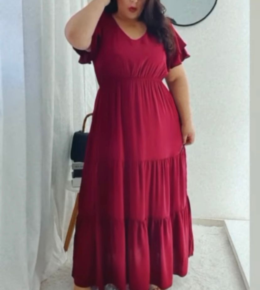 Vestido-longo-plus-size-dois-babados-na-manga-feminino-duna