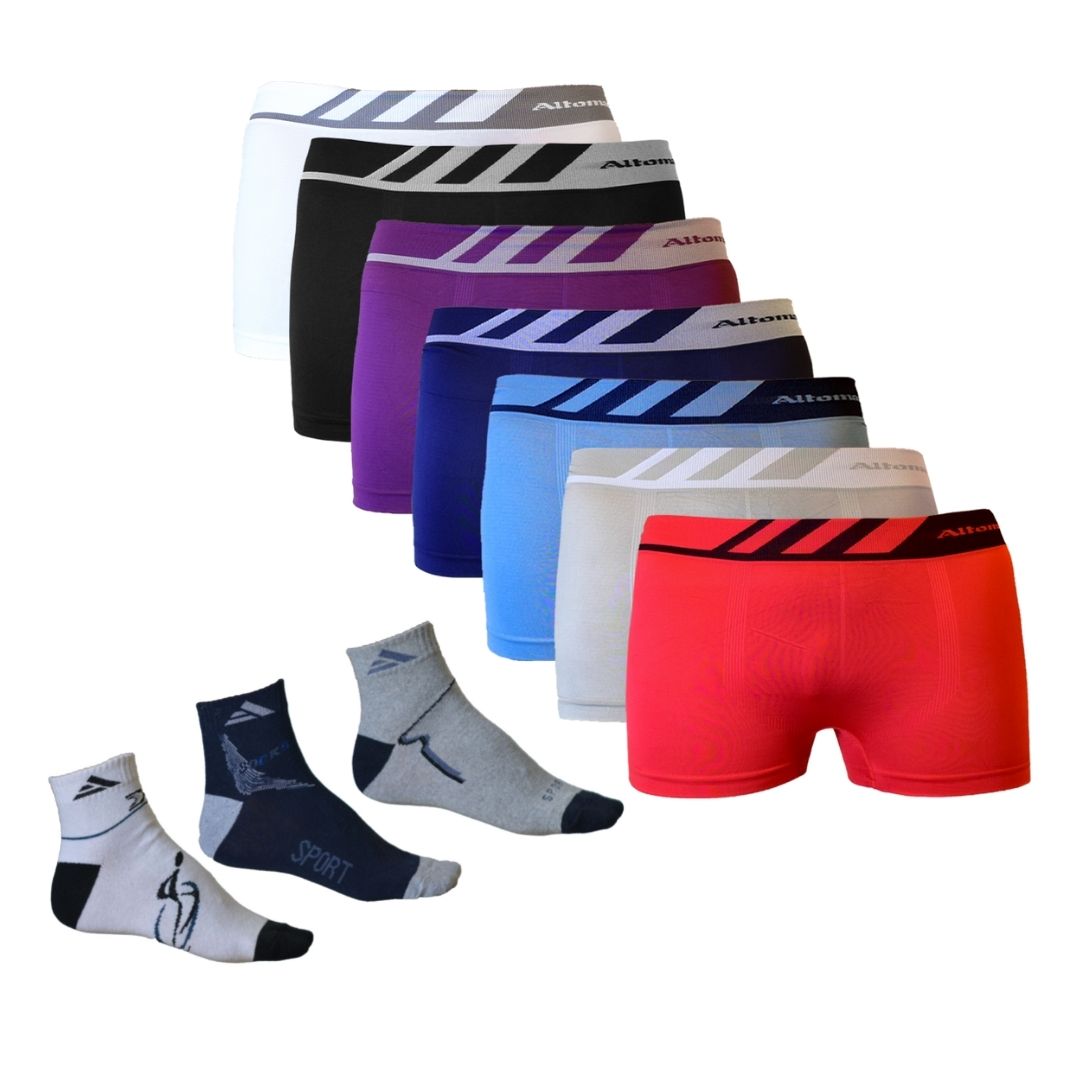 kit-10-Cuecas-masculinas-12-meias-cu-ecas-sem-costura-e-meias-invis-veis-confort-vel